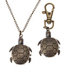 Unisex Turtles Style Alloy Analog Quartz Keychain Necklace Watch (Bronze)