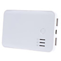Universal 5000mAh Mobile External Power Battery Charger for iPad,  iPhone and Others (White)