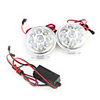 Universal 9-LED Daytime Running White Lights for Car (Pair/DC 12V/24V)