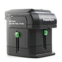 Universal All-in-One Travel Adapter with Dual USB Charger