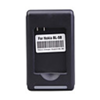 Universal Cell Phone Charger with USB Power Port for Nokia BL-5B(Black)