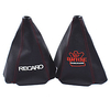 Universal JDM Style Manual Bride Recaro PVC Shift Lever Knob Boot Cover Shift Knob Collars With Red Stitching