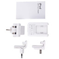 Universal USB Power Adapter for iPod/iPhone with USA UK Europe Plug in 1 pack