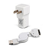 Universal USB/AC/Car Charger Adapter for Apple iPhone3G/iPhone 4G (US Plug/100~240V)