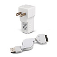 Universal USB/AC/Car Charger Adapter for Apple iPhone3G/iPhone 4G (US Plug/100~240V)