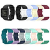 Universal wrist band for Fitbit versa2 / versa lite / versa silicone strap official glossy stainless steel buckle watchband