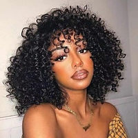Unprocessed Virgin Hair 13x4 Lace Front Curly Wig with Baby Hair Middle Part Brazilian Hair Deep Wave Natural Black Wigs with Natural Hairline With Bleached Knots miniinthebox