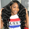 Unprocessed Virgin Hair 4x13 Closure Wig Middle Part style Brazilian Hair Burmese Hair Body Wave Black Wig Soft Natural Hairline Coloring With Bleached Knots Bleached Knots Women