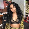 Unprocessed Virgin Long Hair 13x4 Lace Front Wig with Baby Hair Middle Part Brazilian Hair Loose Wave Natural Black Wigs with Natural Hairline With Bleached Knots miniinthebox