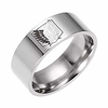 usa attack on titan giant legion flag titanium steel ring for men boy couple engagement promise ring band (silver,  10)