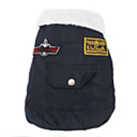 USA Corps Quilted Warm Coat for Dogs (XS-XL,  Blue)