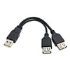 USB 2.0 A Male to Dual Data USB 2.0 A Female Power Cable USB 2.0 A Female Extension Cable 20cm