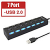 USB 2.0 HUB Multi USB Splitter 7 Port Expander Multiple USB 2 Hab Use Power Adapter USB2.0 Hub with Switch For PC