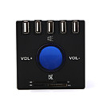 USB 2.0 Stereo Combo with 5 USB 2.0 Hub Speaker Card Reader