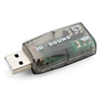 USB 2.0 Virtual 3D Audio Sound Card (5.1ch,  Gray)