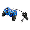 USB 2.0 Wired Double-Shock 2 Gaming Controller for PC (Blue)