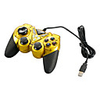 USB 2.0 Wired Double-Shock 2 Gaming Controller for PC (Gold)