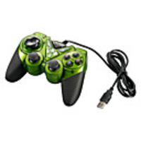 USB 2.0 Wired Double-Shock 2 Gaming Controller for PC (Green)