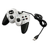 USB 2.0 Wired Double-Shock 2 Gaming Controller for PC (White)