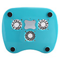 USB 3-Fan Cooling Pad 2 Port USB Hub for Laptop (Blue)
