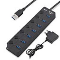 Usb 3.0 Hub 7-Port Hub 7-Port Diamond Independent Switch 1-Off 7-Extender 1-Pull-7-Splitter