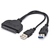 USB 3.0 to Sata III 22P 2.5 Inches Hard Disk Driver Adapter with USB Power cable Transfer Rate Up to 6Gb/Sec Max