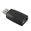 USB 3D SOUND CARD USB 2.0 to 3D AUDIO SOUND CARD ADAPTER VIRTUAL 5.1 ch - Black