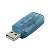 USB 3D SOUND CARD USB 2.0 to 3D AUDIO SOUND CARD ADAPTER VIRTUAL 5.1 ch - Blue