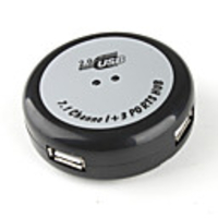 USB 7.1 Sound Adapter 3-Port USB Hub