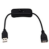 USB A Male to A Female Extension Extender Black Cable With Switch ON OFF