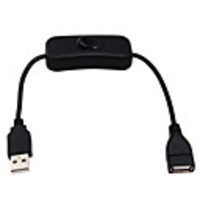 USB A Male to A Female Extension Extender Black Cable With Switch ON OFF