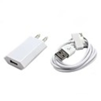 USB AC Power Charger Adapter with 100cm USB Cable for iPhone and iPod (100~240V,  US Plug)
