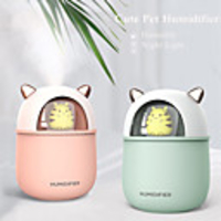 USB Air Humidifier Ultrasonic Mist Machine Colorful Lamp Nebulizer Mini Cat Aroma Diffuser 300ML