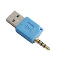 USB AM to DC 3.5mm Adapter Blue