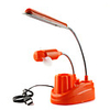 USB and LED Fan Desk Lamp 3 AA Orange