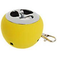 USB Apple Shaped LED Mini Speaker (Yellow)