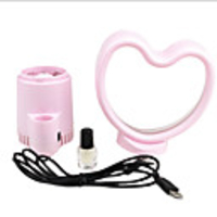 USB Aromatic Electric Bladeless Fan with LED Light Aromatherapy Effects (Pink)