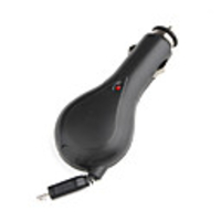 USB Car Charger with USB Data Cable for HTC HD2/Nexus one/Desire - Black (92cm-Length)