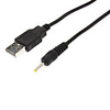 USB Charge Cable to DC 2.5mm Plug/Jack(Black,  0.65M)