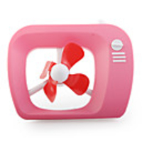 USB Fashion Mini Fan TV Shape Pink