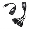 USB Keyboard Mouse Over RJ45 CAT5/5e CAT6 Cable Extension Extender 4 Ports Hub Cable Adapter Maximum Extendable 150ft