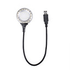 USB LED 18 Lights with Magnifier,  Black