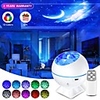 USB LED Star Moon Night Light Colorful Galaxy Light Projector Ocean Nebula Lamp Music Control For Kids Christmas New year Gifts