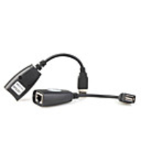 USB-over-RJ45 USB 2.0 Power Boosted Extension Adapters - Pair (150ft/45m max)