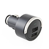 USB Power Adapter Car Charger for iPhone/iPad - Black (DC 12~24V)