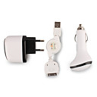 USB Power Adapter/Car Charger Adapter with USB Data Charging Cable for Iphone