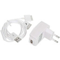 USB Power Adapter/Charger with USB Data Charging Cable for Apple iPad,  iPad 2