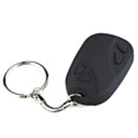 USB Rechargeable AV 300KP Pinhole Spy Keychain Camera w/ TF Slot