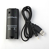 USB Rechargeable Battery Pack (3600mAh) for Wii Remote Controller