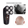 USB Rechargeable Electric Shaver Waterproof Bald Head Shaving Machine 5 Floating Blades Beard Trimmer Professional Grooming Kit